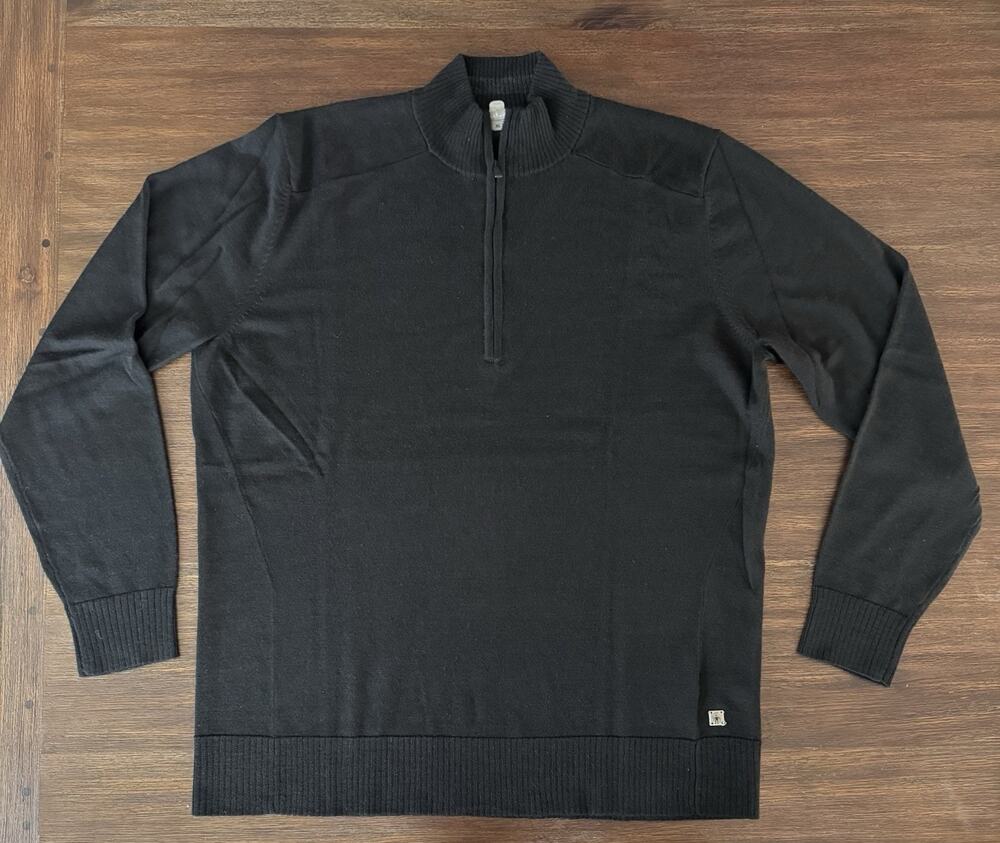 Smartwool Thermal Merino Sweater Men’s XL 1/4 Zip Black Classic